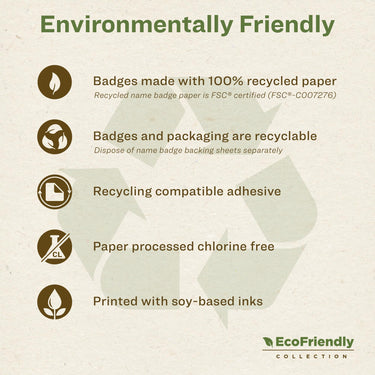 Avery EcoFriendly Recycled Name Tags, 2-1/3